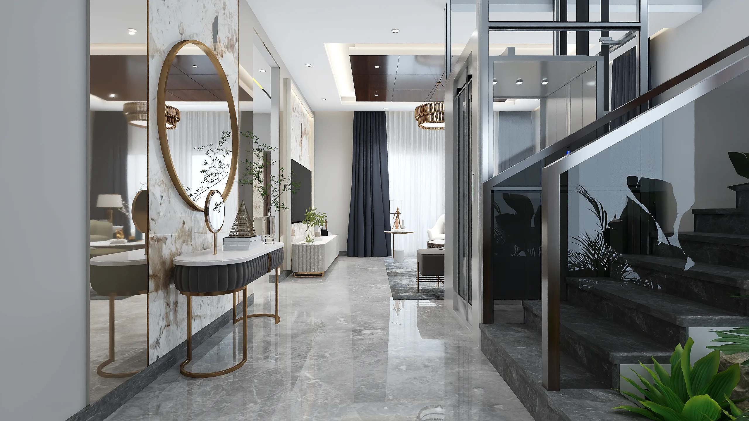 Grand Foyer – Simhachalum Villa Interior